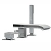 Tres Cuadro Badrandcombinatie CUADRO met waterval en handdouche antikalk 10616102