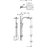 Barras Y Ducha Antikalk doucheset CUADRO Hoofddouche 250x250 mm 107926