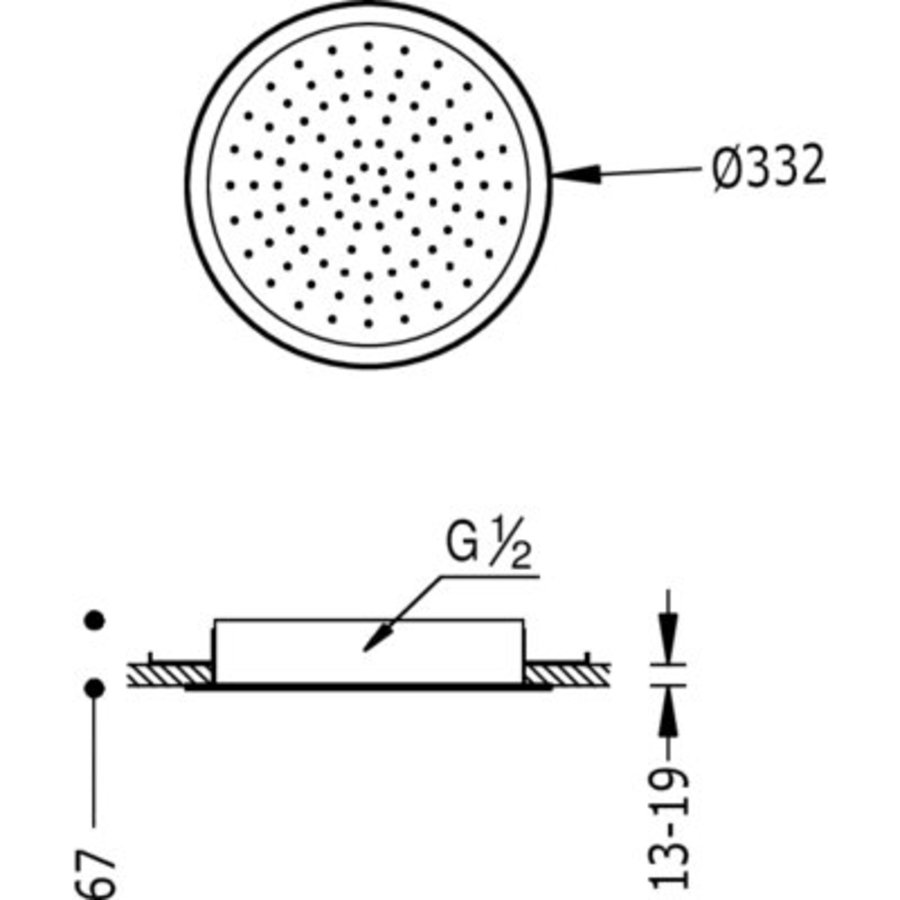 Barras Y Ducha Antikalk douchekop Ø 330 mm 134715