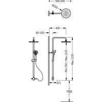 Barras Y Ducha Antikalk doucheset Hoofddouche Ø 250 mm 161213