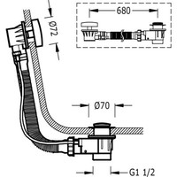 Complementos Afvoerplug automatische met overloop Ø 43 mm 13453410