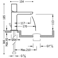 Loft Wastafelmengkraan Afvoerplug 20010302D