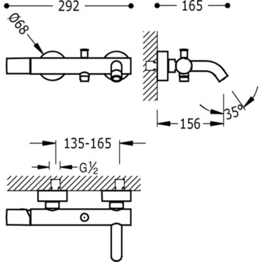 Study-Colors Badmengkraan Antikalkhanddouche met richtbare steun 26117001