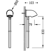 Tempotres Tube with shower sprayer Debiet 6 l / min 11216150