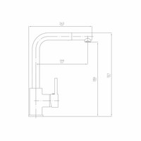 Keukenmengkraan Cocoon met Draaibare en Uittrekbare Uitloop Chroom