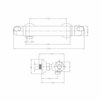 Douchekraan Thermostatisch Fresh Temperatuur Beveiliging Chroom