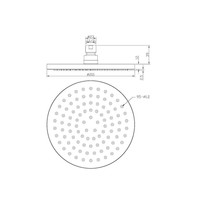 Luxe Messing Hoofddouche Rond 200Mmx12Mm Chroom