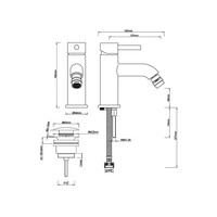 Abzu Bidetmengkraan + Klikwaste Chroom