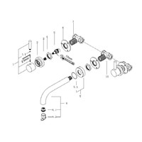 Amon Round Inbouw Wastafelmengkraan 2 Knops Chroom