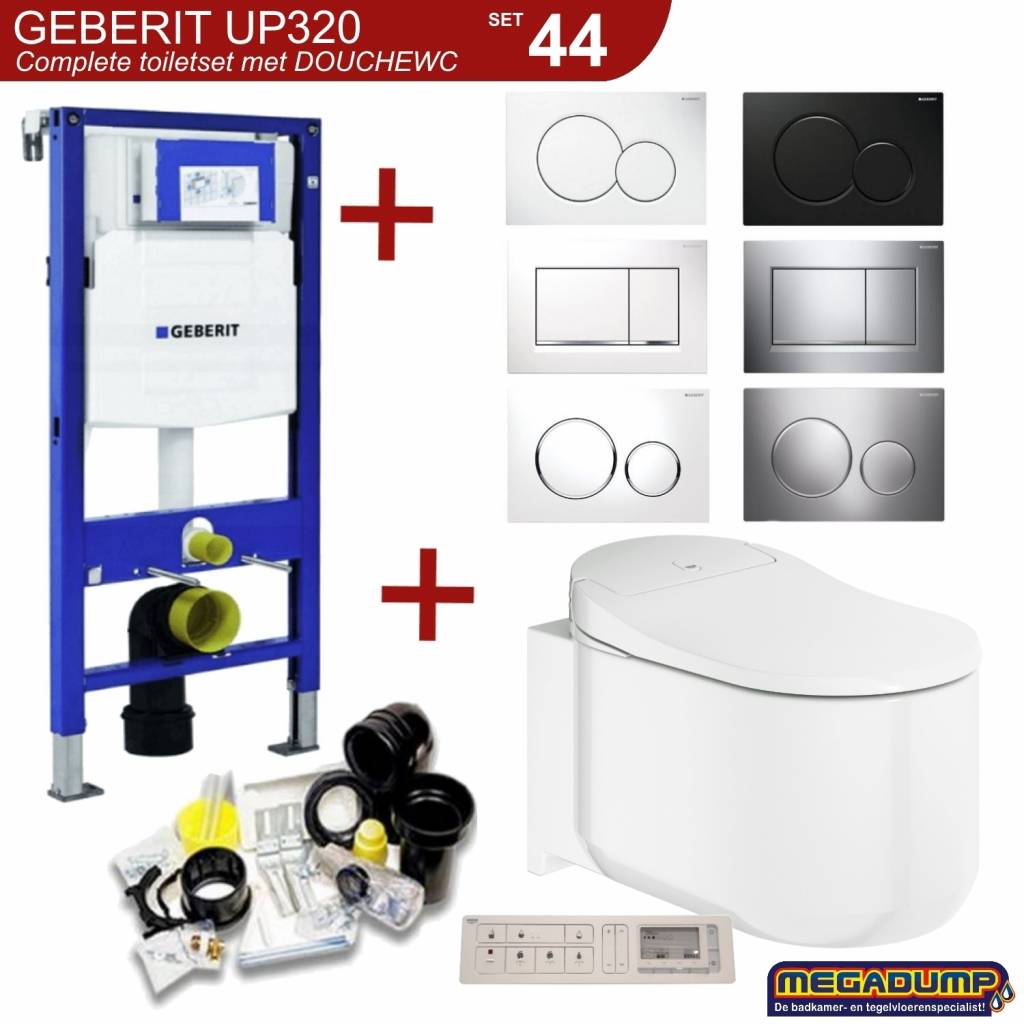 Geberit UP320 Toiletset 44 Grohe Sensia Complete Douchewc Met Drukplaat