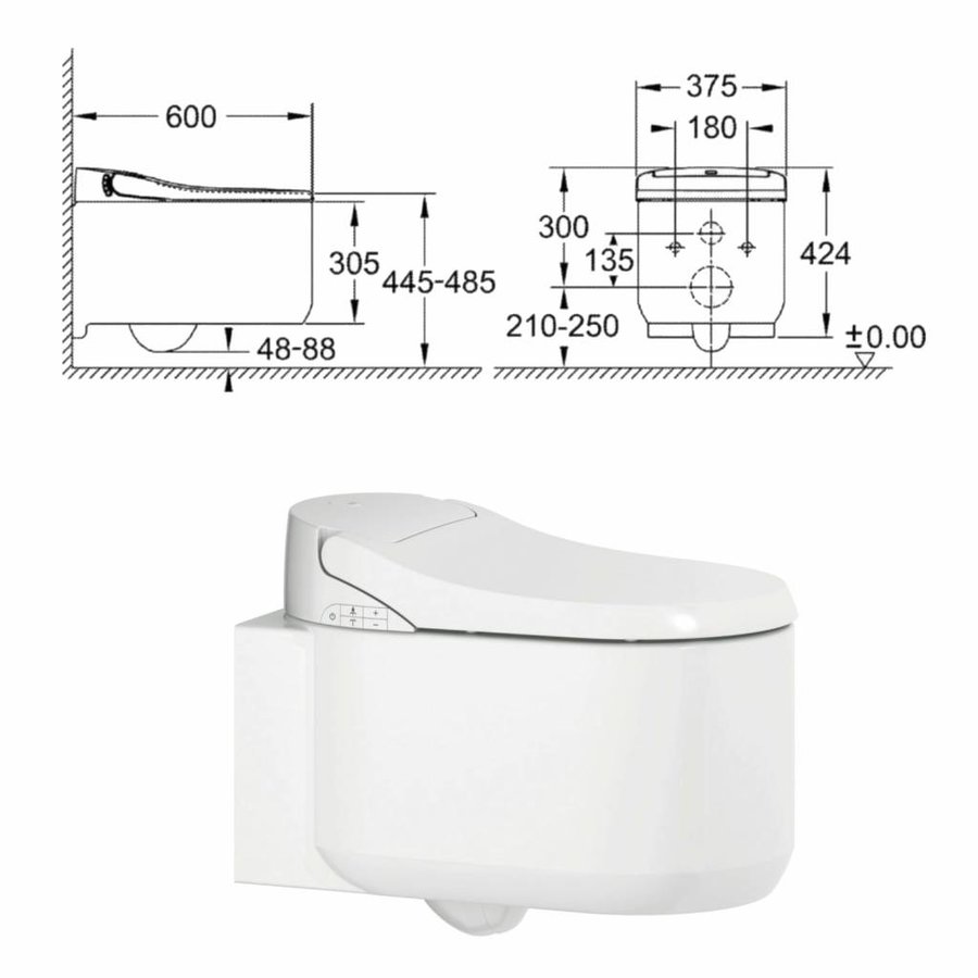 UP320 Toiletset 44 Grohe Sensia Complete Douchewc Met Drukplaat