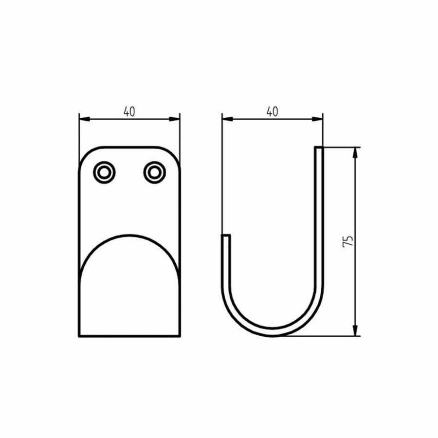 Haakjes Haceka Ixi RVS (2 stuks)