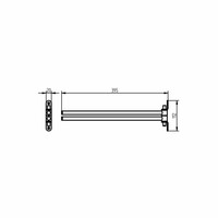 Handdoekhouder Draaibaar Ixi 39.5x11.2x2 cm RVS