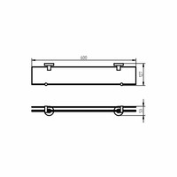 Planchet Kosmos Glas 60x10 cm Mat Wit