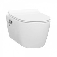 Wandcloset Idevit Alfa Met Bidet Wit Rimfree Diepspoel (optie met zitting)