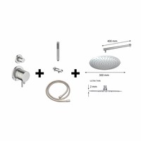 Inbouw-Regendoucheset ORE-M-300  30 cm RVS-304