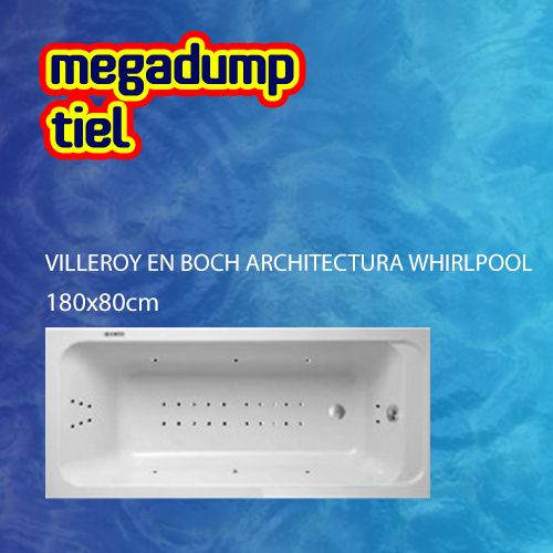Architectura Whirlpool 180X80X50 cm Sportpakket Deluxe Villeroy en Boch