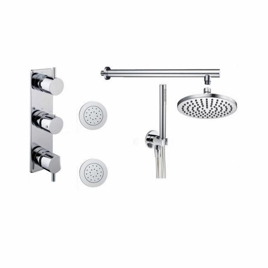 One Pack Inbouwthermostaatset Amon Round Type 17 (20Cm)