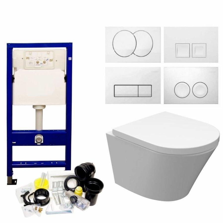 Up100 Toiletset 37 Vesta Junior Rimless 47Cm Met Bril En Drukplaat