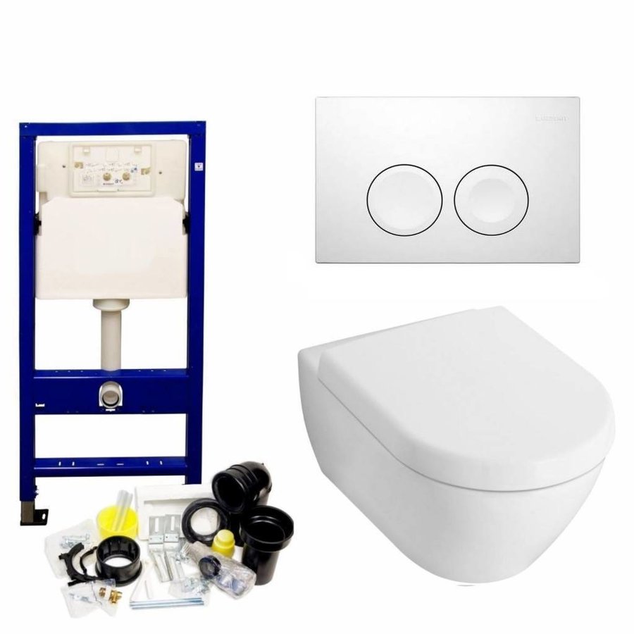 Up100 Toiletset 22 Villeroy & Boch Subway 2.0 Met Delta Drukplaat