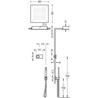 Elektronische Douchethermostaat Set Type 3