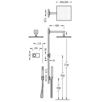 Elektronische Douchethermostaat Set Type 7