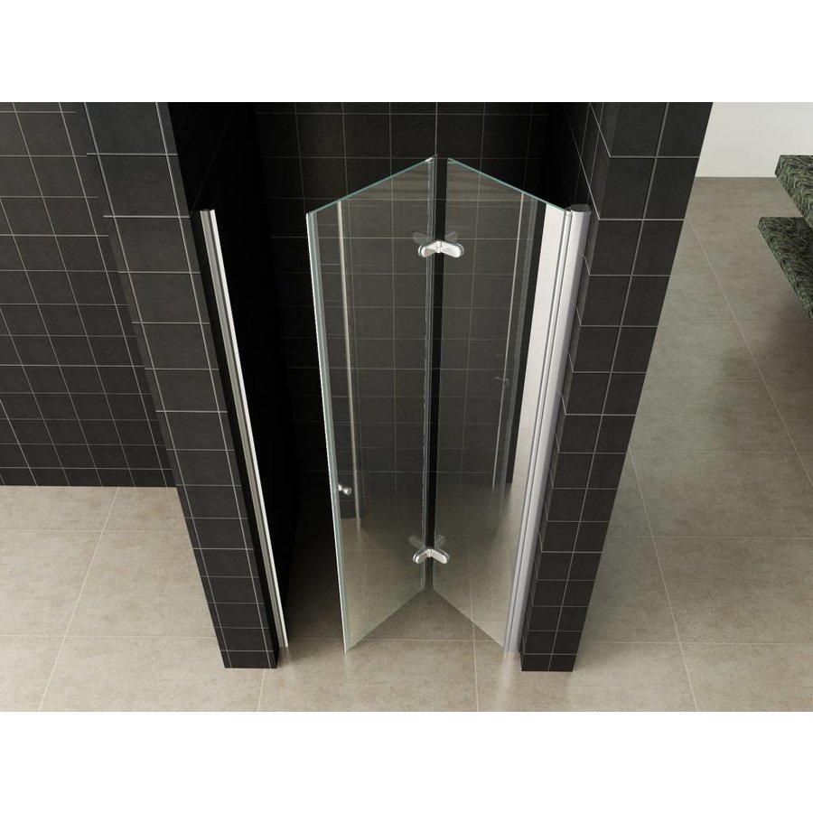 Wiesbaden vouwbare nisdeur 800x2020 rechts 8mm NANO glas