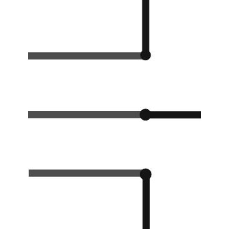 Wiesbaden zijwand+scharnierprof.links 350x2000 10mm NANO geheel matglas