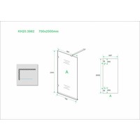 Wiesbaden profielloze inloopdouche 700x2000 8mm NANO glas