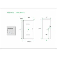 Wiesbaden eco nisdeur met profiel 1000x1950 6mm