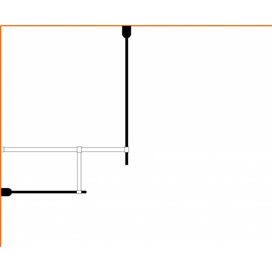 Wiesbaden inloopdouche combinatie-set 1300x800x2000 10mm nano