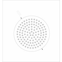 Wiesbaden 304-UFO Hoofddouche rond 20cm RVS