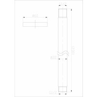 Wiesbaden 304-douchearm rond plafond 20cm RVS