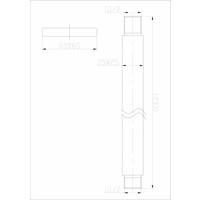 Wiesbaden 304-douchearm vierkant plafond 20cm RVS