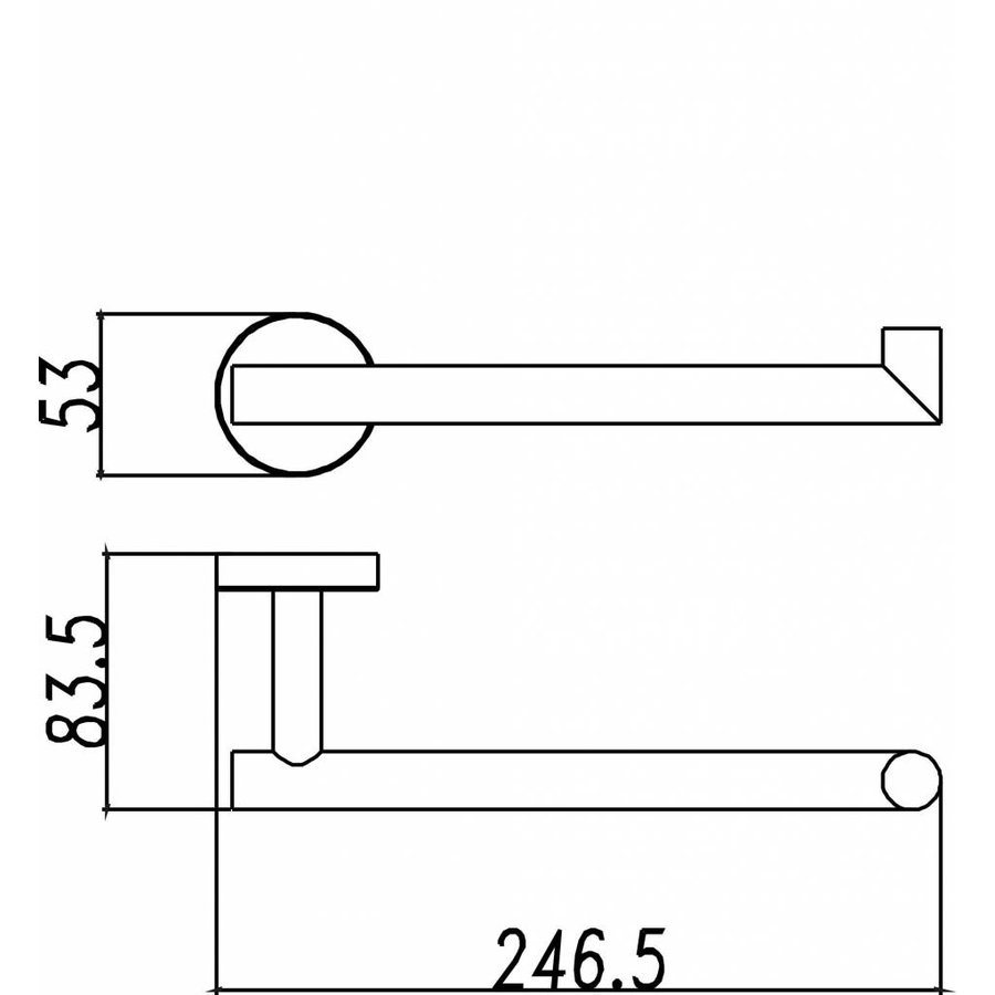 Wiesbaden 304-handdoekbeugel compact RVS