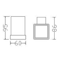 Wiesbaden Eris glashouder met glas chroom