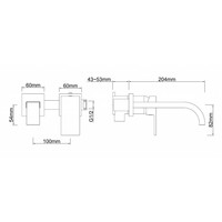 Wiesbaden Rombo inbouw-wastafelmengkraan ��nhendel chroom