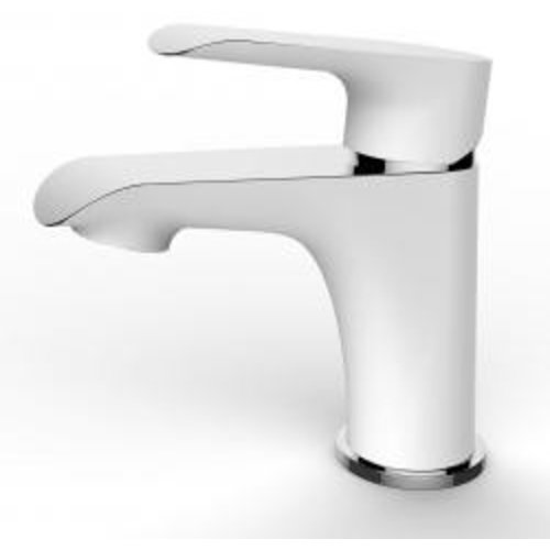 Wiesbaden Tarma ��nhendel-wastafelmengkraan laag wit/chroom 