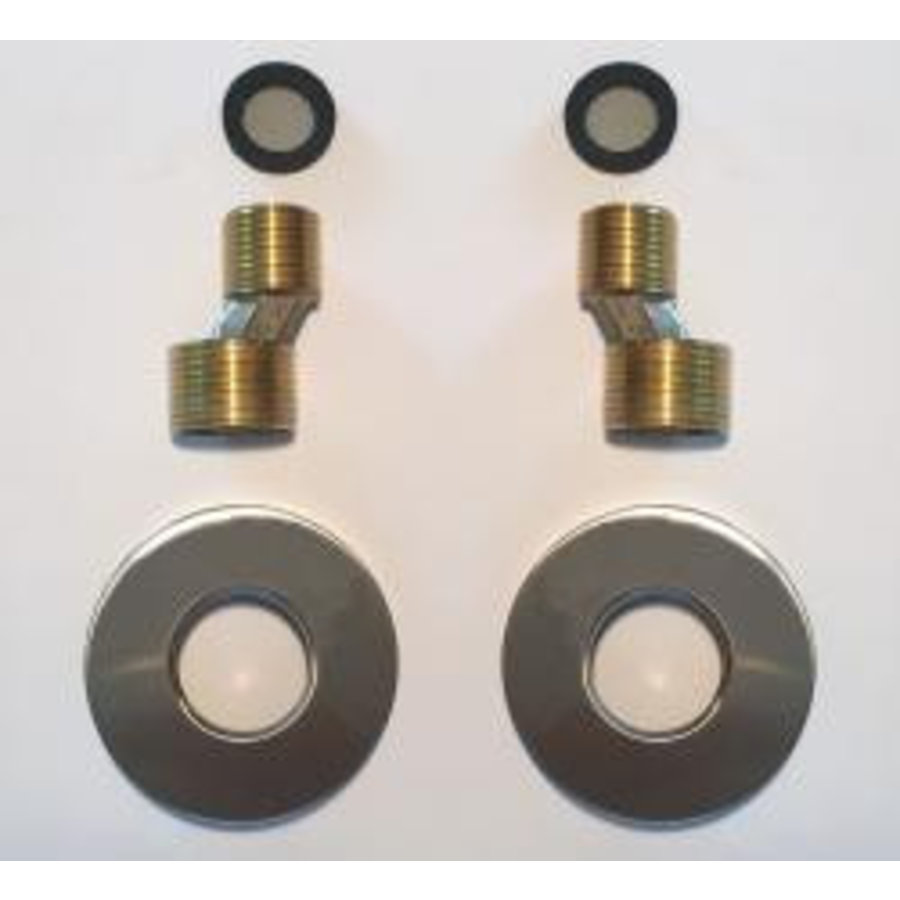 Wiesbaden Rio set S-kopp.+ rozet 1/2''x3/4'' geb.staal