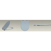 Wiesbaden Shade Slim toiletzitting + deksel one-touch mat-zwart