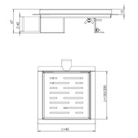 Wiesbaden RVS 3e GEN.doucheput +flens +RVS sifon + filter zij 15x15