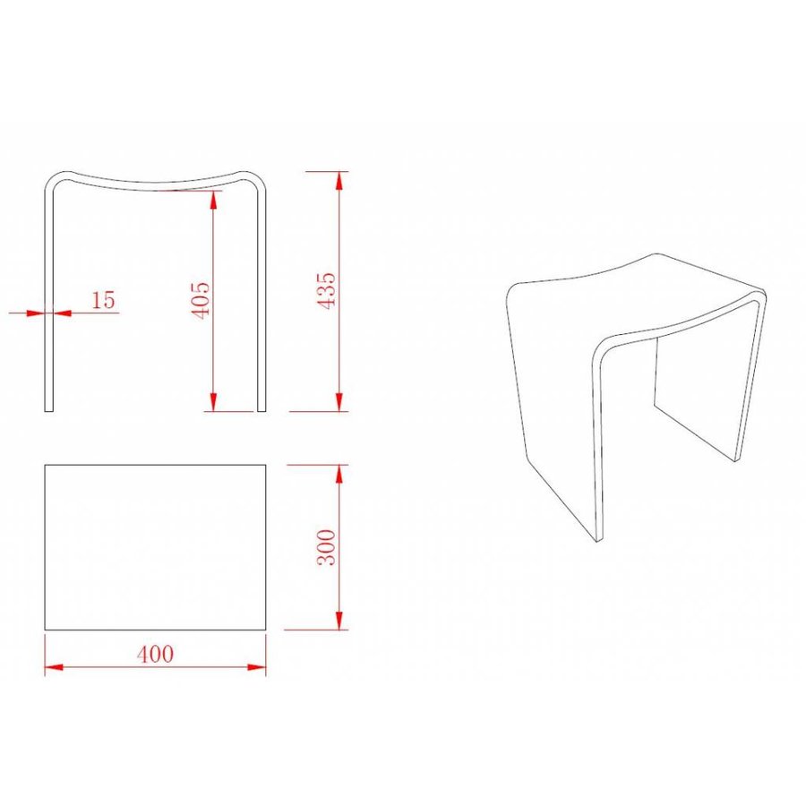 Solid Surface kruk  400x300x425