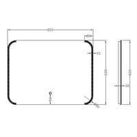 Wiesbaden Bracket dimbare LED condensvrije spiegel 800x600