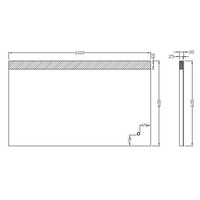 Wiesbaden Single dimbare LED condensvrije spiegel 1000x600