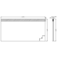 Wiesbaden Single dimbare LED condensvrije spiegel 1200x600