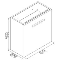 Wiesbaden Emma fonteinkastje + wastafel 500x250x500 wit