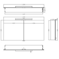 Wiesbaden Luxe spiegelkast +Led verlichting 120x60x14cm