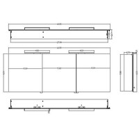 Wiesbaden Luxe spiegelkast +Led verlichting 160x60x14cm