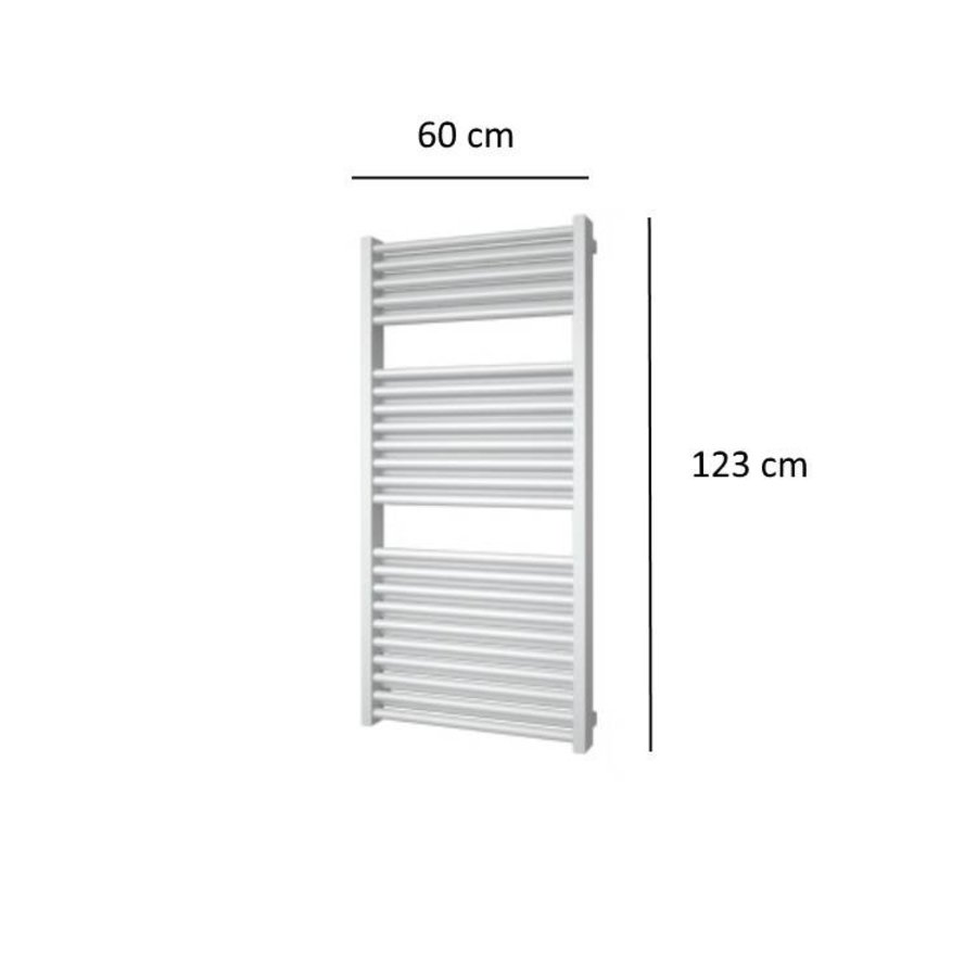 Designradiator Plieger Imola 943 Watt Met Zijaansluiting 123x60 cm Wit