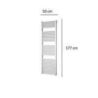 Designradiator Plieger Imola 1155 Watt Middenaansluiting 177x50 cm Wit